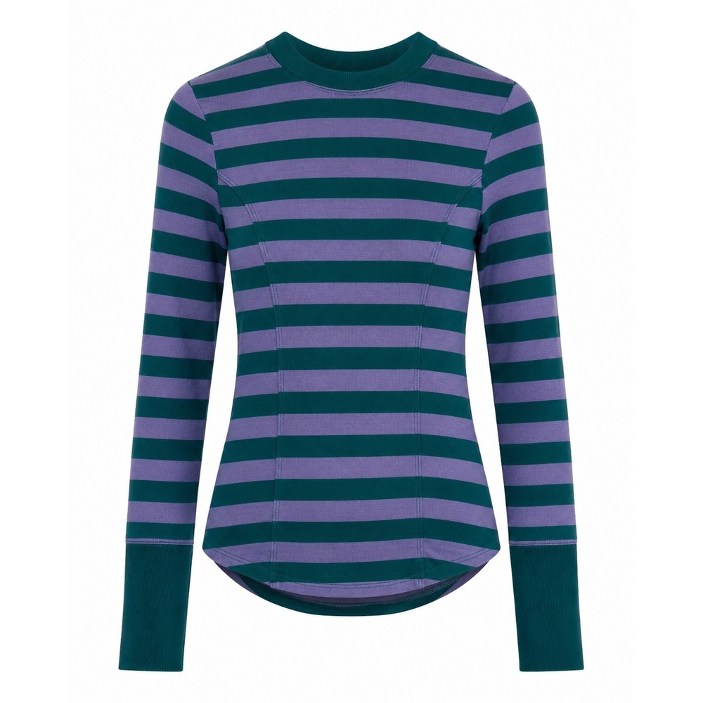 Maeve Anthropologie Long Sleeve Seamed Tee Size S
